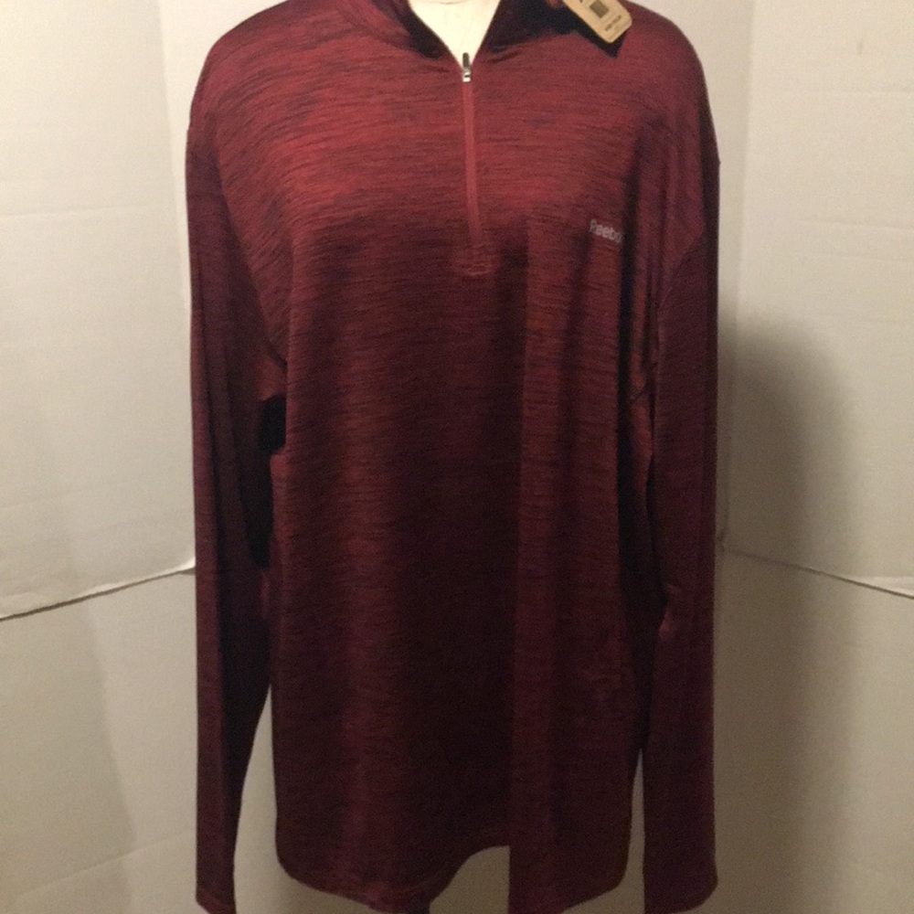 Reebok Men's Red Quarter-Zip Pullover XL